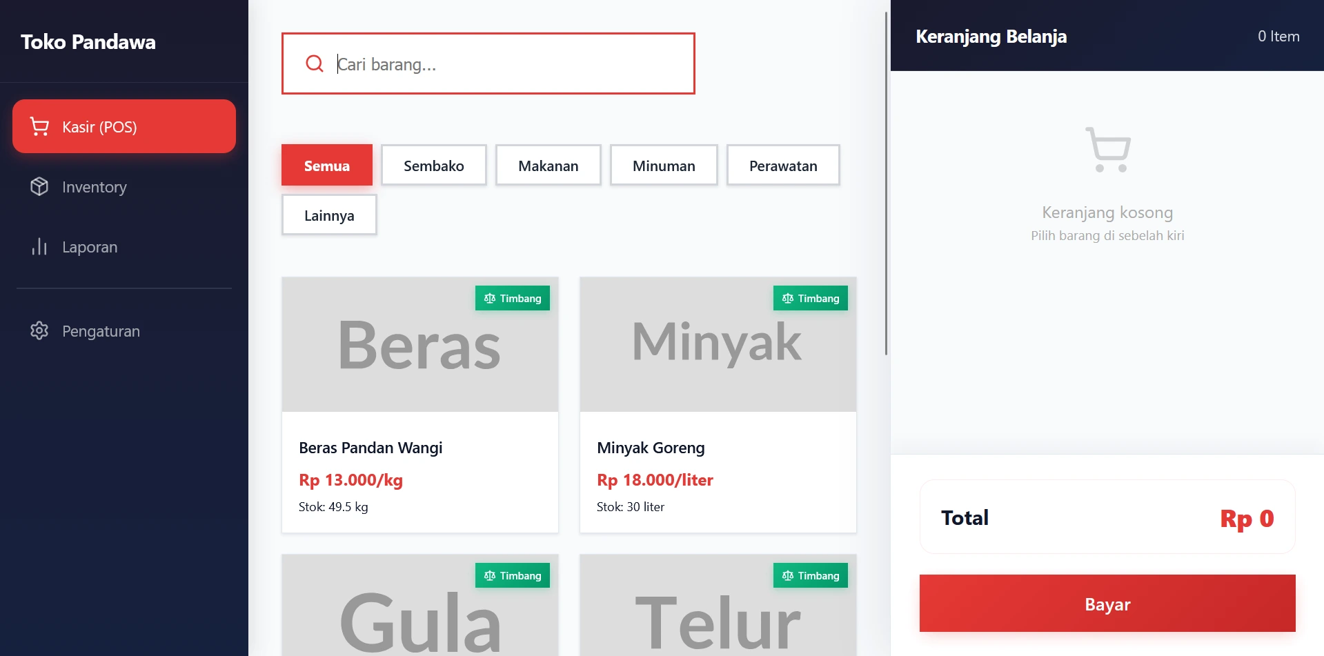 POS — Toko Pandawa